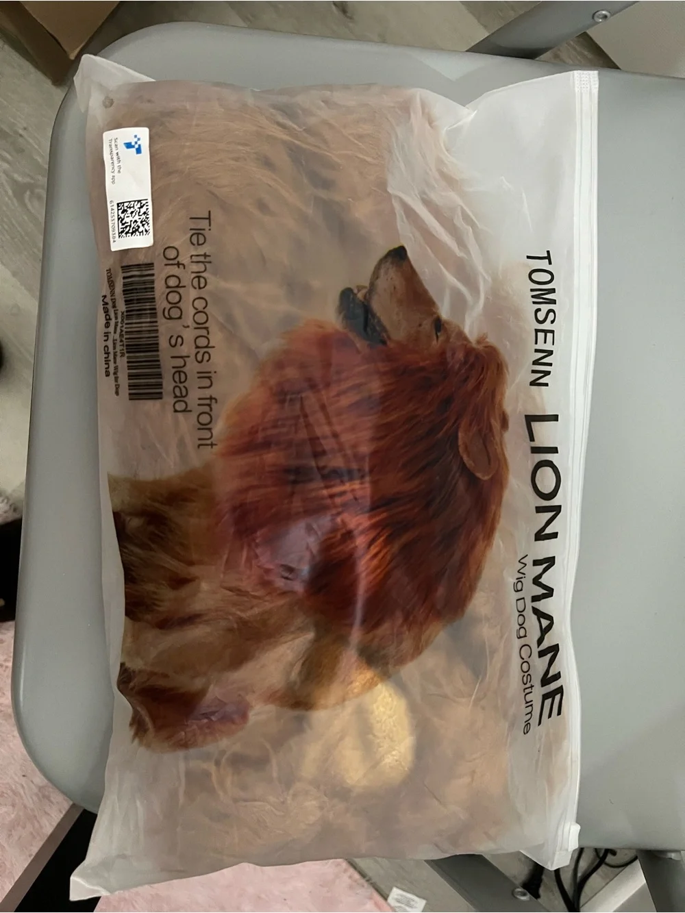 Toms Lion Mane Wig - Red Brown Faux Fur